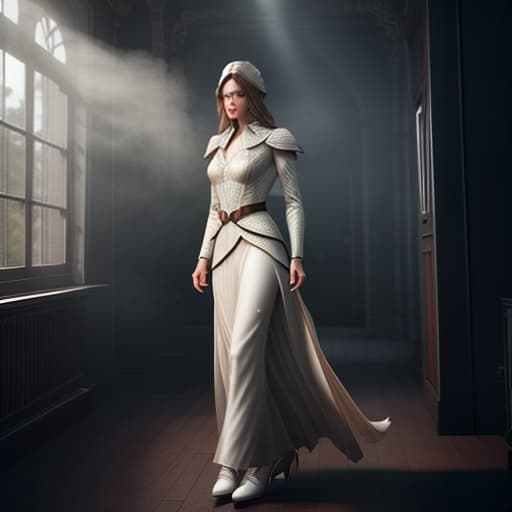  Doctor Woman hyperrealistic, full body, detailed clothing, highly detailed, cinematic lighting, stunningly beautiful, intricate, sharp focus, f/1. 8, 85mm, (centered image composition), (professionally color graded), ((bright soft diffused light)), volumetric fog, trending on instagram, trending on tumblr, HDR 4K, 8K