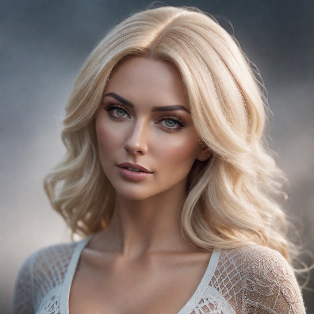  a fictional blonde character that is healthy looking and has an approachable and friendly demeanor hyperrealistic, full body, detailed clothing, highly detailed, cinematic lighting, stunningly beautiful, intricate, sharp focus, f/1. 8, 85mm, (centered image composition), (professionally color graded), ((bright soft diffused light)), volumetric fog, trending on instagram, trending on tumblr, HDR 4K, 8K