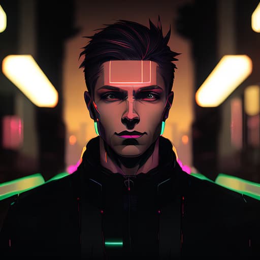 nvinkpunk ultra realistic man, hyper detail, cinematic lighting, magic neon, dark red city, Canon EOS R3, nikon, f/1.4, ISO 200, 1/160s, 8K, RAW, unedited, symmetrical balance, in-frame, 8K