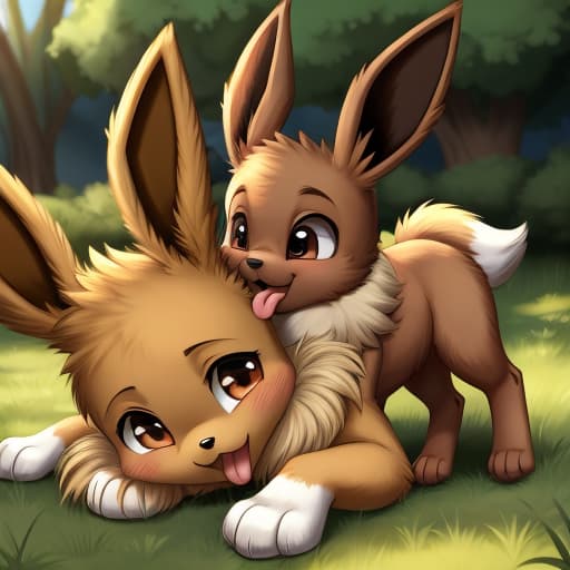  Eevee, feral, deep rimming, feral on human, tongue in ass, all male,, open eyes, digital art, masterpiece, 4k, fine details,