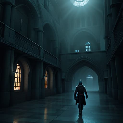  full interior view , Grimstone prison-like city, high security, futuristic, fi-horror, dark twin spiral towers, dark fantasy theme, hyperrealistic, high quality, highly detailed, cinematic lighting, intricate, sharp focus, f/1. 8, 85mm, (centered image composition), (professionally color graded), ((bright soft diffused light)), volumetric fog, trending on instagram, HDR 4K, 8K