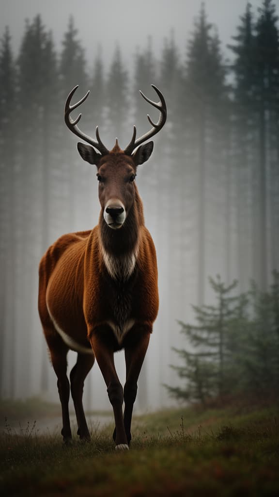  Caribou, high resolution , hyperrealistic, high quality, highly detailed, cinematic lighting, intricate, sharp focus, f/1. 8, 85mm, (centered image composition), (professionally color graded), ((bright soft diffused light)), volumetric fog, trending on instagram, HDR 4K, 8K