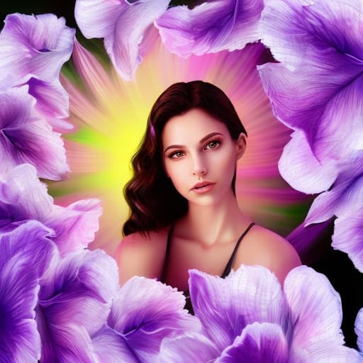 portrait+ style Imagen realista de una hermosa hada con alas de libélula sobre una bella flor de loto rosada