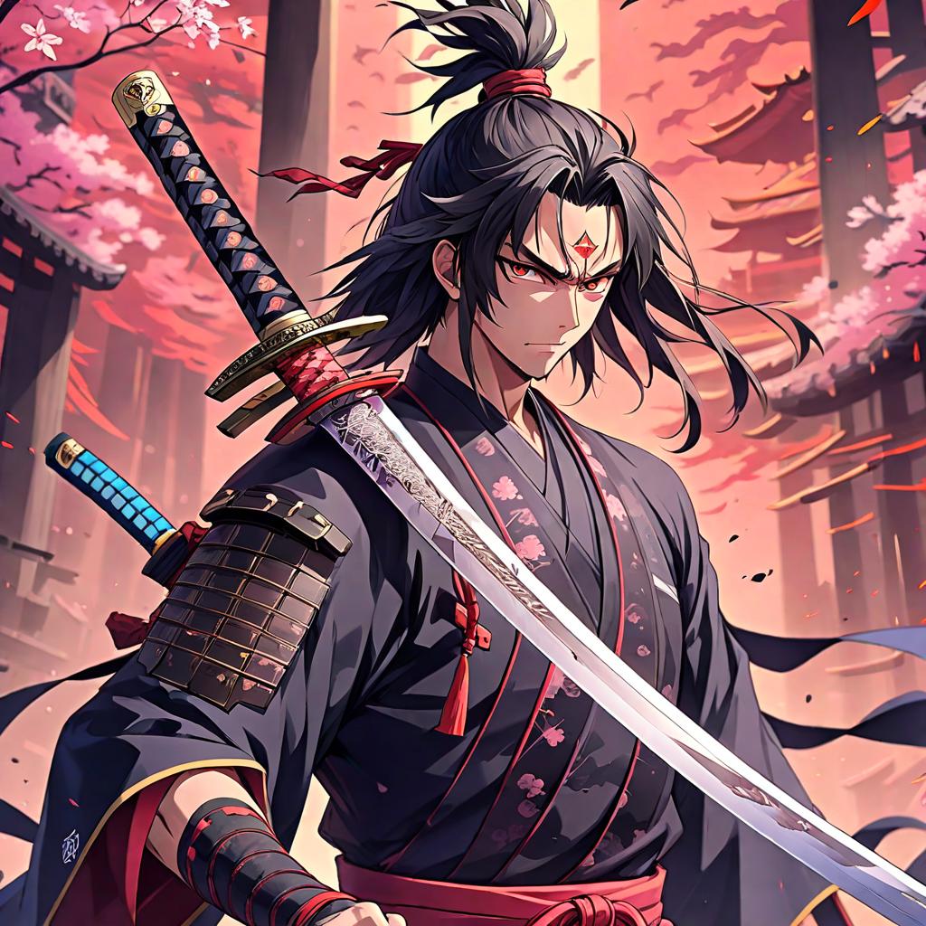  anime style artwork, (masterpiece:1.1), (highest quality:1.1), decorative object samurai sword, anime style, key visual, vibrant, studio anime, highly detailed