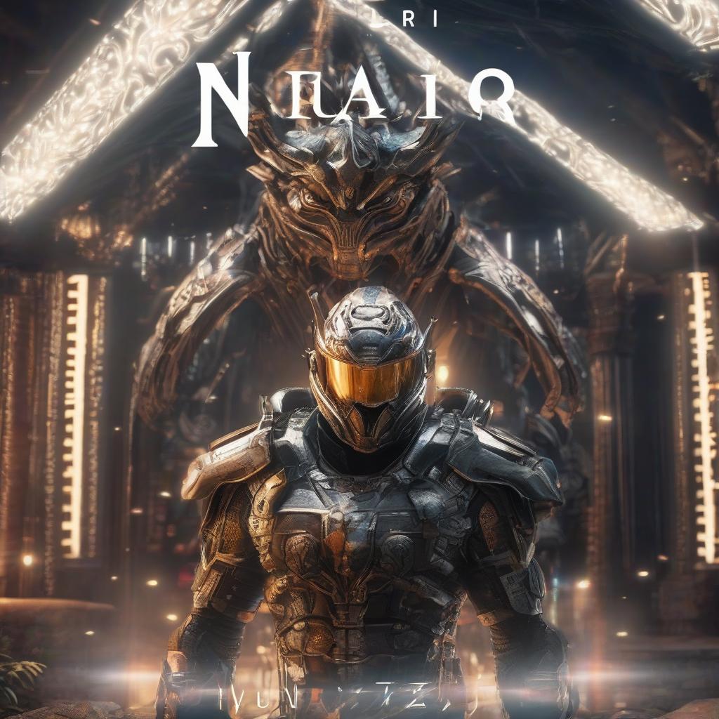  Create a logo with the text "NEURONIN" in the japan ronin hyperrealistic, full body, detailed clothing, highly detailed, cinematic lighting, stunningly beautiful, intricate, sharp focus, f/1. 8, 85mm, (centered image composition), (professionally color graded), ((bright soft diffused light)), volumetric fog, trending on instagram, trending on tumblr, HDR 4K, 8K