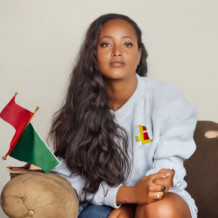 portrait+ style add Ethiopian flag