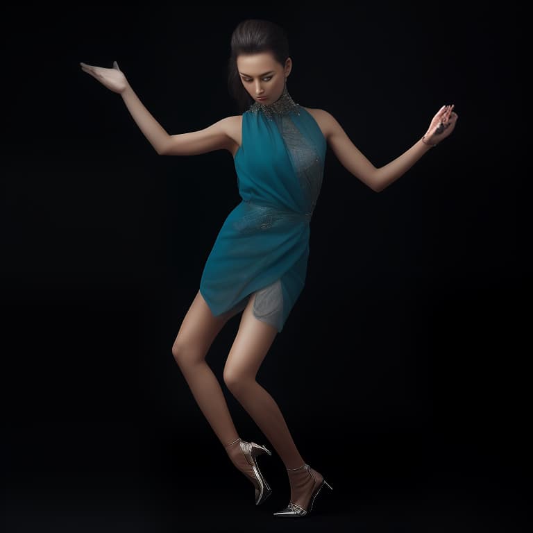 mdjrny-v4 style 8k phot, A photo of a beautiful woman in a modern and colorful outfit, posing in the same position as the control image. The image should be captured with an 8k camera, flawless final result, good proportion, and a masterpiece.
