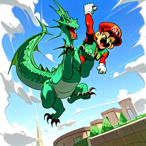  image Mario Balotelli jumping on a dragon