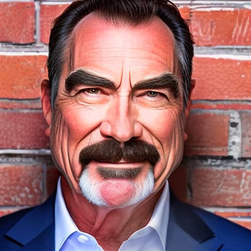 lnkdn photography tom Selleck hyperrealistic, full body, detailed clothing, highly detailed, cinematic lighting, stunningly beautiful, intricate, sharp focus, f/1. 8, 85mm, (centered image composition), (professionally color graded), ((bright soft diffused light)), volumetric fog, trending on instagram, trending on tumblr, HDR 4K, 8K