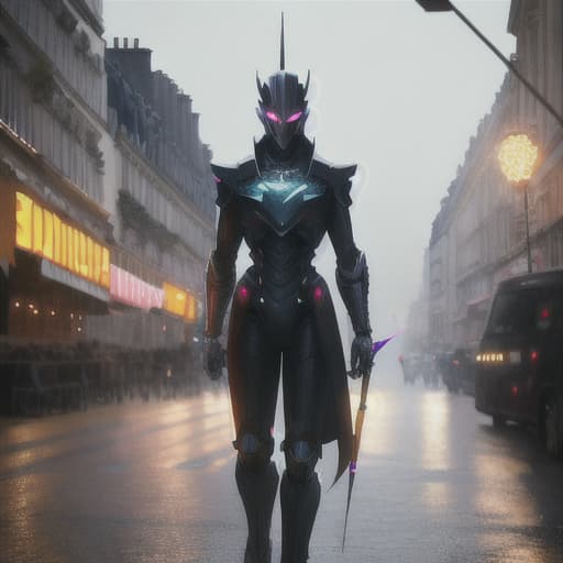  A high definition digital painting depicting a cute and unique small robot character, on holiday in Paris. The character is dressed in a costume similar to that of a villainous character in a sci-fi film, with iconic Parisian sights in the background. The entire piece is rendered in 4K HD quality using the Unreal Engine and Octane rendering style.,8K, RAW, best quality, masterpiece, ultra high res, colorful, (medium wide shot), (dynamic perspective), sharp focus , (depth of field, bokeh:1.3), ((masterpiece, best quality)) hyperrealistic, full body, detailed clothing, highly detailed, cinematic lighting, stunningly beautiful, intricate, sharp focus, f/1. 8, 85mm, (centered image composition), (professionally color graded), ((bright soft diffused light)), volumetric fog, trending on instagram, trending on tumblr, HDR 4K, 8K