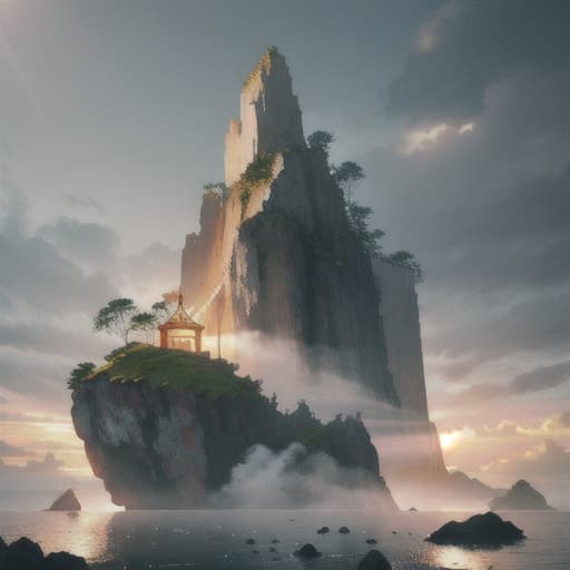  Island Escapes hyperrealistic, full body, detailed clothing, highly detailed, cinematic lighting, stunningly beautiful, intricate, sharp focus, f/1. 8, 85mm, (centered image composition), (professionally color graded), ((bright soft diffused light)), volumetric fog, trending on instagram, trending on tumblr, HDR 4K, 8K