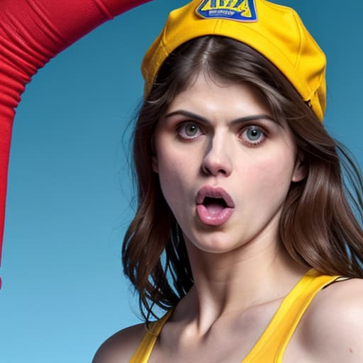  Alexandra Daddario con un pene en la boca