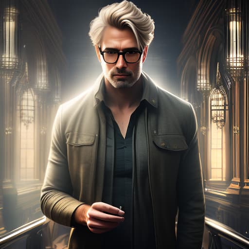  a blond man in a wearing glasses, writes with a stylus inscription photoshop, logo creation, drawn logo, tablet, graphic designer, high detail hyperrealistic, full body, detailed clothing, highly detailed, cinematic lighting, stunningly beautiful, intricate, sharp focus, f/1. 8, 85mm, (centered image composition), (professionally color graded), ((bright soft diffused light)), volumetric fog, trending on instagram, trending on tumblr, HDR 4K, 8K