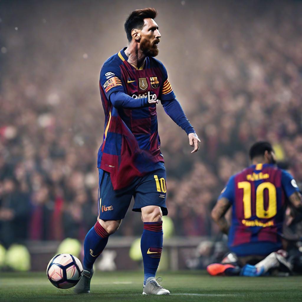  Muestrame a Messi como zombi hyperrealistic, full body, detailed clothing, highly detailed, cinematic lighting, stunningly beautiful, intricate, sharp focus, f/1. 8, 85mm, (centered image composition), (professionally color graded), ((bright soft diffused light)), volumetric fog, trending on instagram, trending on tumblr, HDR 4K, 8K