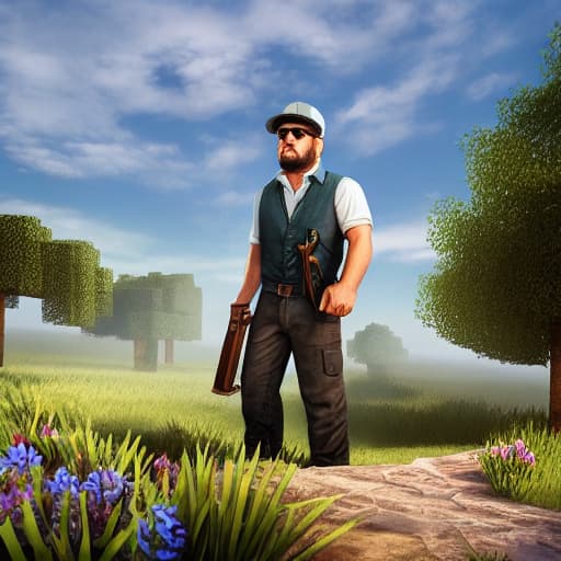  Minecraft Steve with coal hyperrealistic, full body, detailed clothing, highly detailed, cinematic lighting, stunningly beautiful, intricate, sharp focus, f/1. 8, 85mm, (centered image composition), (professionally color graded), ((bright soft diffused light)), volumetric fog, trending on instagram, trending on tumblr, HDR 4K, 8K