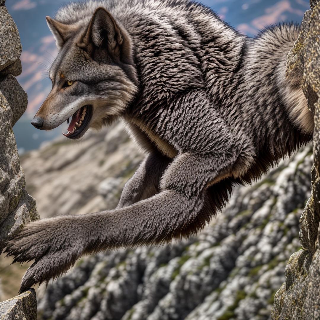  Werewolf on top of the rock of Gibraltar hyperrealistic, full body, detailed clothing, highly detailed, cinematic lighting, stunningly beautiful, intricate, sharp focus, f/1. 8, 85mm, (centered image composition), (professionally color graded), ((bright soft diffused light)), volumetric fog, trending on instagram, trending on tumblr, HDR 4K, 8K