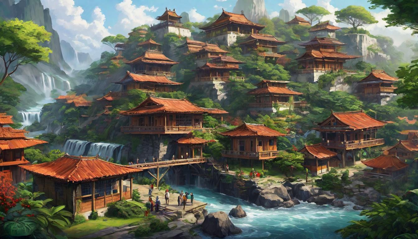  digital painting of A reimagined society under the leadership of Isa, communities thriving in harmony, buildings and nature intertwined. Transformation, societal healing, utopian vision, detailed, hopeful looking at viewer, dynamic pose, (intricate details, masterpiece, best quality)