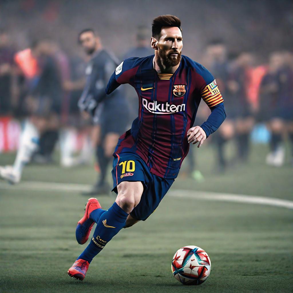  Messi pelon hyperrealistic, full body, detailed clothing, highly detailed, cinematic lighting, stunningly beautiful, intricate, sharp focus, f/1. 8, 85mm, (centered image composition), (professionally color graded), ((bright soft diffused light)), volumetric fog, trending on instagram, trending on tumblr, HDR 4K, 8K