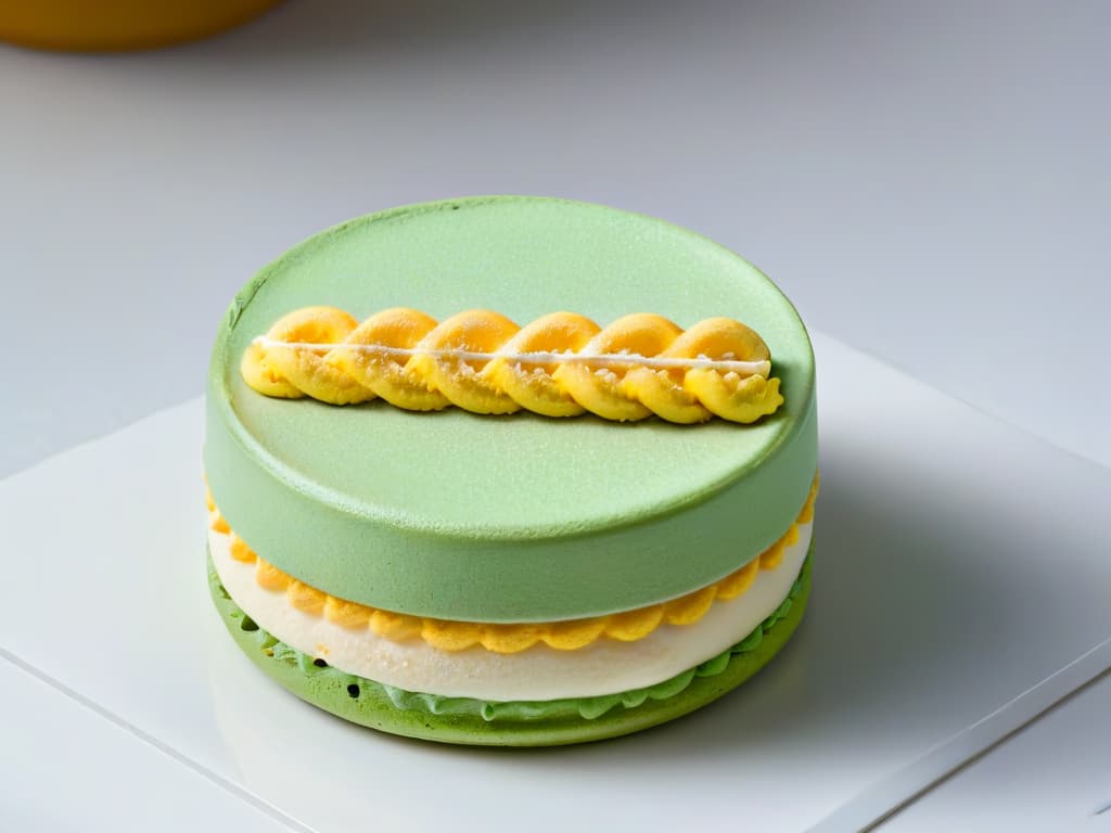  A closeup, ultradetailed image of a perfectly crafted and intricately designed macaron by Adriano Zumbo, showcasing vibrant colors and delicate details that highlight his mastery in the art of pastry making. hyperrealistic, full body, detailed clothing, highly detailed, cinematic lighting, stunningly beautiful, intricate, sharp focus, f/1. 8, 85mm, (centered image composition), (professionally color graded), ((bright soft diffused light)), volumetric fog, trending on instagram, trending on tumblr, HDR 4K, 8K