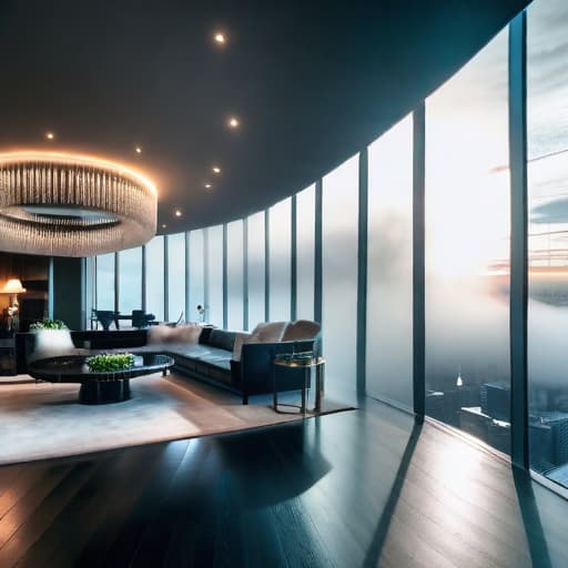  Luxurious penthouse hyperrealistic, full body, detailed clothing, highly detailed, cinematic lighting, stunningly beautiful, intricate, sharp focus, f/1. 8, 85mm, (centered image composition), (professionally color graded), ((bright soft diffused light)), volumetric fog, trending on instagram, trending on tumblr, HDR 4K, 8K
