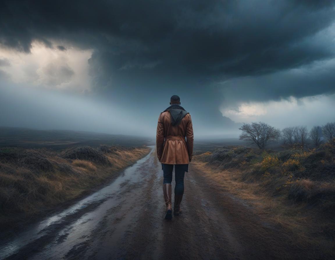  stormy sky hyperrealistic, full body, detailed clothing, highly detailed, cinematic lighting, stunningly beautiful, intricate, sharp focus, f/1. 8, 85mm, (centered image composition), (professionally color graded), ((bright soft diffused light)), volumetric fog, trending on instagram, trending on tumblr, HDR 4K, 8K