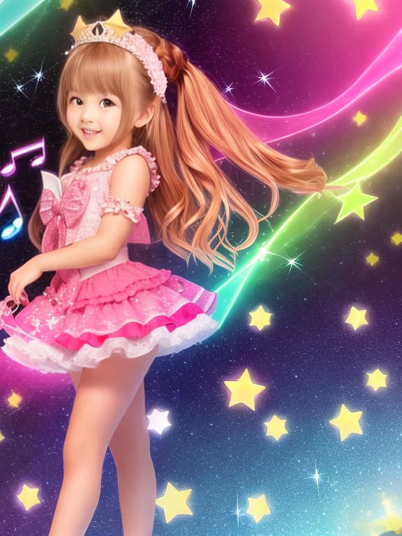  Cute musical notes and shining stars and gems wallpaper