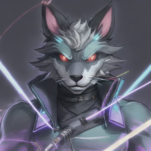  furry with laser wires around his