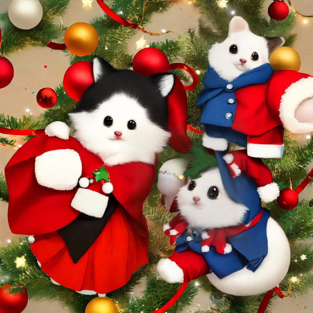  Small animals with Christmas spirit
