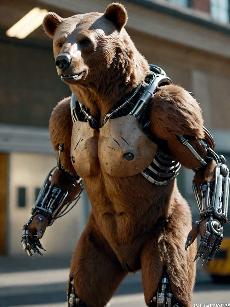  ((Cyborg bear)), nreal Engine,DOF,Super-Resolution, Megapixel, Cinematic Lightning, Anti-Aliasing, FKAA, TXAA, RTX, SSAO, Post Processing, Post Production, Tone Mapping, CGI, VFX, SFX, Insanely detailed and intricate, Hyper maximalist, Hyper realistic, Volumetric, Photorealistic, ultra photoreal, ultra-detailed, intricate details, 8K, Super detailed, Full color, Volumetric lightning, Realistic, UnrealEngine, surrealism full detail (FLS) Cinematic lighting Ray Tracing best quality,extremely detailed 8k / Quixel Megascans Render//  (mechanical bear)