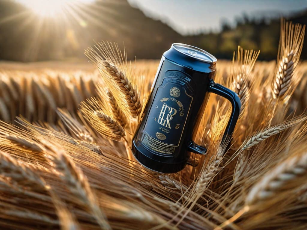  Golden wheat fields with a frothy beer mug in the foreground, and a subtle stock market graph overlay, indicating growth. digital art, ilustration, no flares, clean hyperrealistic, full body, detailed clothing, highly detailed, cinematic lighting, stunningly beautiful, intricate, sharp focus, f/1. 8, 85mm, (centered image composition), (professionally color graded), ((bright soft diffused light)), volumetric fog, trending on instagram, trending on tumblr, HDR 4K, 8K