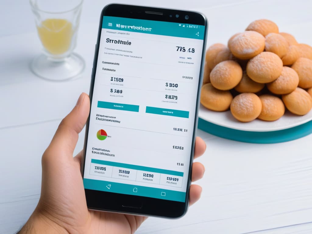  An ultradetailed, 8k resolution image of a sleek, modern smartphone displaying a sophisticated cost management application designed specifically for bakery businesses. The app interface showcases elegant graphs and charts illustrating budget tracking, ingredient costs, and revenue projections, all in a minimalist and userfriendly design. The background is a subtle pastel color to enhance the professional and inspiring tone of the article. hyperrealistic, full body, detailed clothing, highly detailed, cinematic lighting, stunningly beautiful, intricate, sharp focus, f/1. 8, 85mm, (centered image composition), (professionally color graded), ((bright soft diffused light)), volumetric fog, trending on instagram, trending on tumblr, HDR 4K, 8K