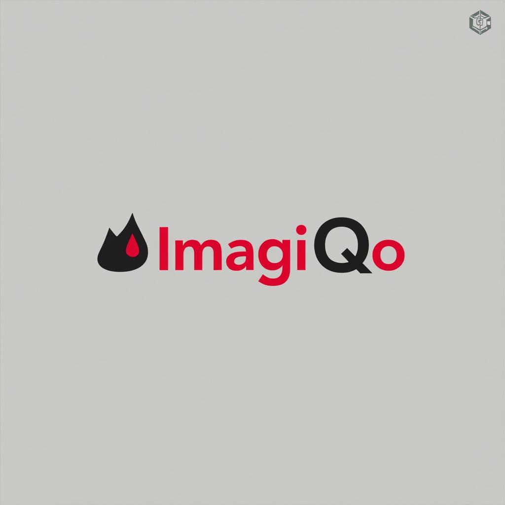  good quality, high quality, design a logo icon for ai image generation website name "imagiqo" i want icon in minimal design with typography way