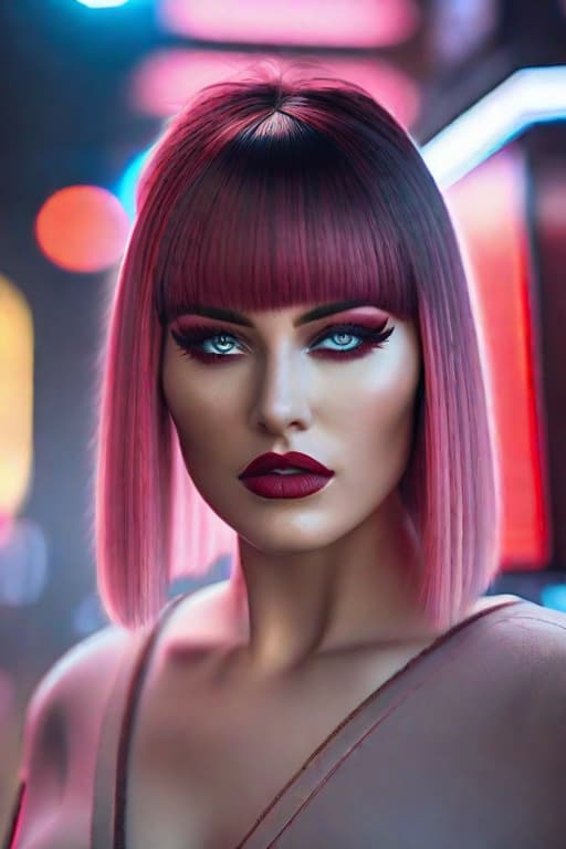  ultra realistic close up portrait ((beautiful pale cyberpunk female with heavy black eyeliner)), blue eyes, shaved side haircut, hyper detail, cinematic lighting, magic neon, dark red city, Canon EOS R3, nikon, f/1.4, ISO 200, 1/160s, 8K, RAW, unedited, symmetrical balance, in frame, 8K hyperrealistic, full body, detailed clothing, highly detailed, cinematic lighting, stunningly beautiful, intricate, sharp focus, f/1. 8, 85mm, (centered image composition), (professionally color graded), ((bright soft diffused light)), volumetric fog, trending on instagram, trending on tumblr, HDR 4K, 8K