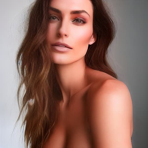  detailed, hyper-realistic photo of gorgeous woman,  model, strong cheek bones, skinny, very big breasts, naturally shaped breasts, nude, perfect face, dimly lit, soft light, detailed reflections, specular highlights, back lit, professional movie studio lighting, 4k,8k,12k, UHD, Full HD, 16:9, filmic, lens aberrations, determined attitude, full body pose, real world physics, Dune Style cinematography, real engine 5,  more details, human toned body, face is perfect and detailed, long legs hyperrealistic, full body, detailed clothing, highly detailed, cinematic lighting, stunningly beautiful, intricate, sharp focus, f/1. 8, 85mm, (centered image composition), (professionally color graded), ((bright soft diffused light)), volumetric fog, trending on instagram, trending on tumblr, HDR 4K, 8K