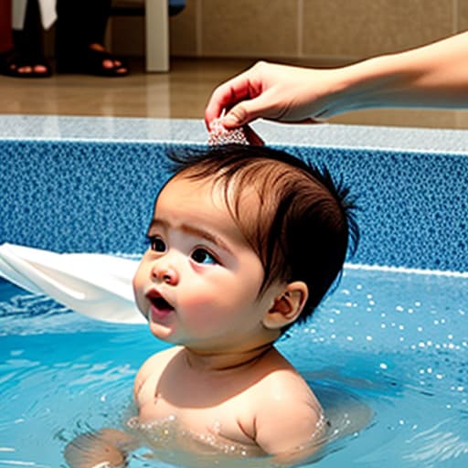  Baby being baptized