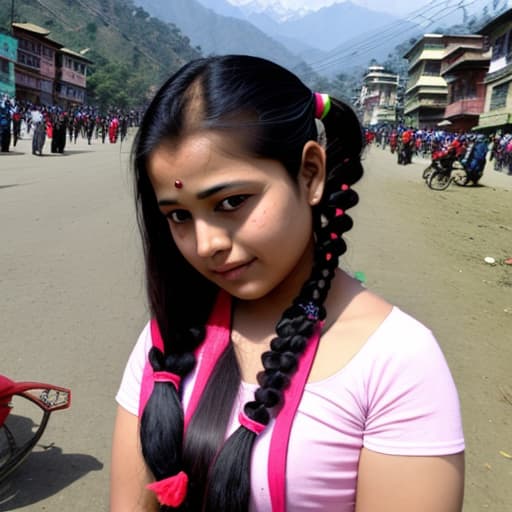  nepali show friends many people outdoor Kathmandu city public outdoor pigtail