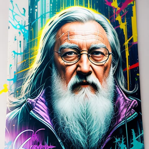  proffesor Dumbledore , Acid wash effect, perfect anatomy, centered, approaching perfection, dynamic, highly detailed, artstation, concept art, smooth, sharp focus, illustration, art by Carne Griffiths and Wadim Kashin, graffiti airbrushing techniques, high definition, accent lighting, contrasted with bright paint colors, by Squal92i