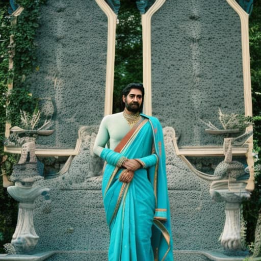 analog style Vishnu hyperrealistic, full body, detailed clothing, highly detailed, cinematic lighting, stunningly beautiful, intricate, sharp focus, f/1. 8, 85mm, (centered image composition), (professionally color graded), ((bright soft diffused light)), volumetric fog, trending on instagram, trending on tumblr, HDR 4K, 8K