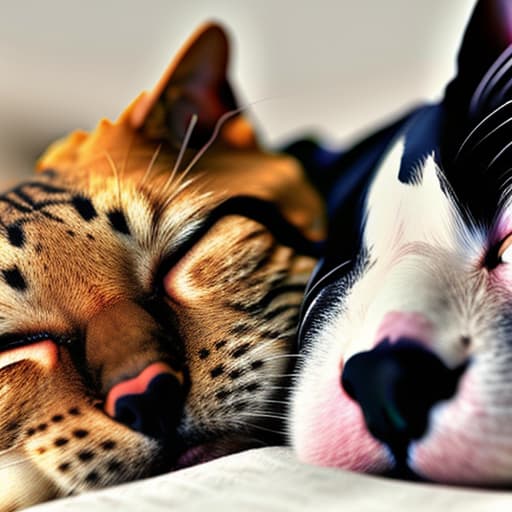  cats dogs sleeping
