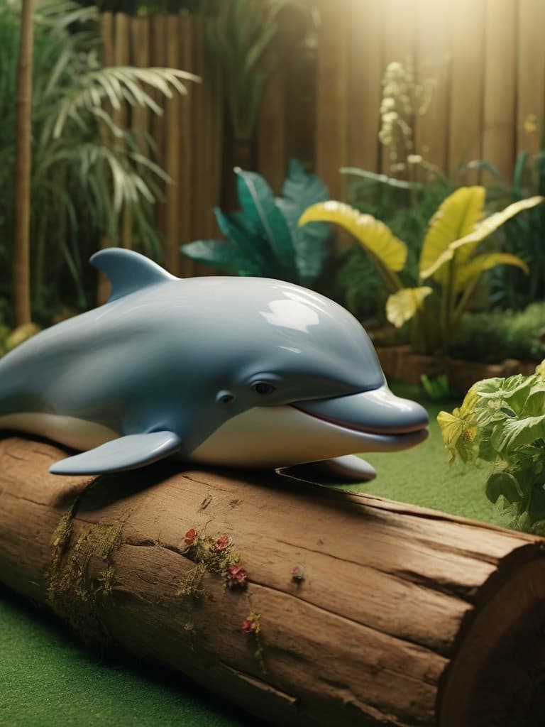  masterpiece, best quality, official art, extremely detailed cg 8k, analog film photo ai photographic cinemetic realistic we went to in the night garden the night garden where kaila and her dolphin went into the garden the dolphin stomped on a log . faded film, desaturated, 35mm photo, grainy, vignette, vintage, Kodachrome, Lomography, stained, highly detailed, found footage