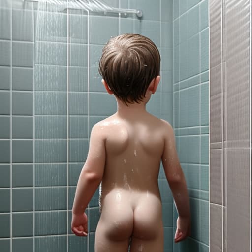  Little boy in shower