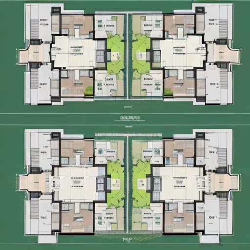  Layout plan of six-storey residential quarters,