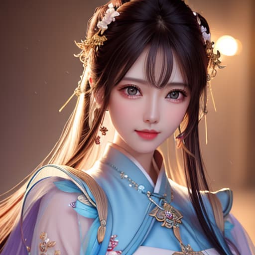  best quality, masterpiece, highres, 1girl,blush,(seductive smile:0.8),star shaped pupils,china hanfu,hair ornament,necklace, jewelry,Beautiful face,upon body, tyndall effect,photorealistic, dark studio, rim lighting, two tone lighting,(high detailed skin:1.2), 8k uhd, dslr, soft lighting, high quality, volumetric lighting, candid, Photograph, high resolution, 4k, 8k, Bokeh hyperrealistic, full body, detailed clothing, highly detailed, cinematic lighting, stunningly beautiful, intricate, sharp focus, f/1. 8, 85mm, (centered image composition), (professionally color graded), ((bright soft diffused light)), volumetric fog, trending on instagram, trending on tumblr, HDR 4K, 8K