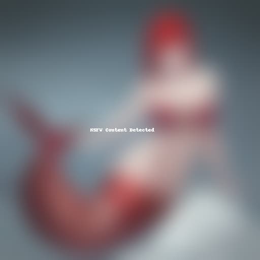  Mermaid , siren core , short red hair , bangs , round face hyperrealistic, full body, detailed clothing, highly detailed, cinematic lighting, stunningly beautiful, intricate, sharp focus, f/1. 8, 85mm, (centered image composition), (professionally color graded), ((bright soft diffused light)), volumetric fog, trending on instagram, trending on tumblr, HDR 4K, 8K