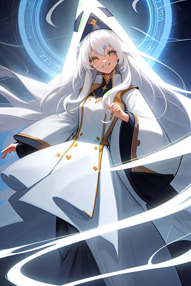  White hair, , big s, wizards, smiles, uniforms, long hair, sister