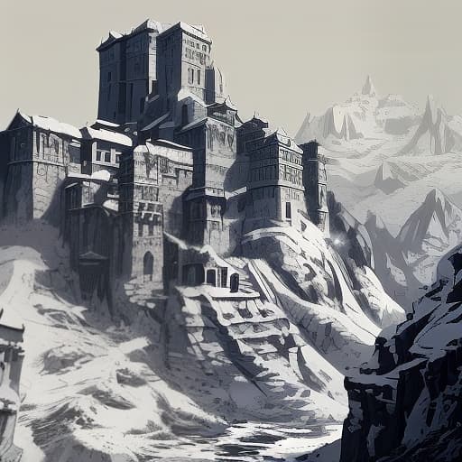  Monastery in the mountains, Indie game art, (Vector Art, Borderlands style, Arcane style, Cartoon style), Line art, Disctinct features, Hand drawn, Technical illustration, Graphic design, Vector graphics, High contrast, Precision artwork, Linear compositions, Scalable artwork, Digital art, cinematic sensual, Sharp focus, humorous illustration, big depth of field, Masterpiece, trending on artstation, Vivid colors, trending on ArtStation, trending on CGSociety, Intricate, Low Detail, dramatic hyperrealistic, full body, detailed clothing, highly detailed, cinematic lighting, stunningly beautiful, intricate, sharp focus, f/1. 8, 85mm, (centered image composition), (professionally color graded), ((bright soft diffused light)), volumetric fog, trending on instagram, trending on tumblr, HDR 4K, 8K