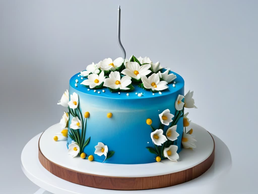  An ultradetailed image of a beautifully decorated cake with intricate designs made entirely of sustainable and organic ingredients. The cake is displayed on a sleek, modern wooden platter against a simple, white backdrop, showcasing the artistry and elegance of sustainable baking. Each element of the cake, from the delicate fondant flowers to the handpiped details, is meticulously crafted and visually stunning, embodying the essence of sustainable baking for a better future. hyperrealistic, full body, detailed clothing, highly detailed, cinematic lighting, stunningly beautiful, intricate, sharp focus, f/1. 8, 85mm, (centered image composition), (professionally color graded), ((bright soft diffused light)), volumetric fog, trending on instagram, trending on tumblr, HDR 4K, 8K