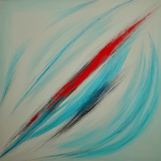  Abstract painting in the style of Chinese abstract painter Zhao Wuji.