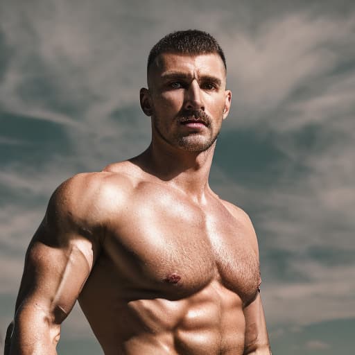 portrait+ style russian queer fitness model very cute dilf dude face