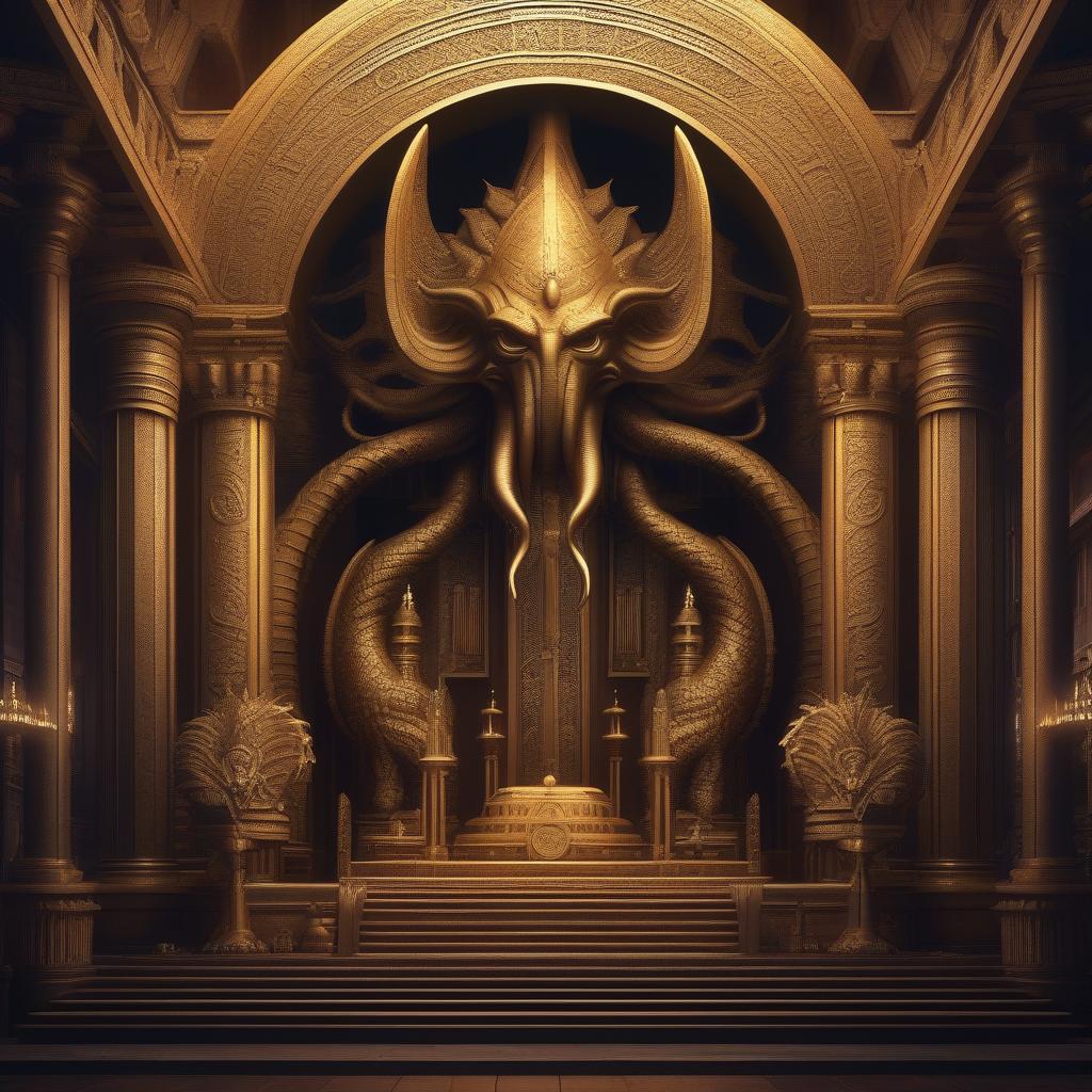  ancient temple, evil priest, church, ritual, cthulhu, grinning, spells, ((masterpiece)), best quality, very detailed, high resolution, sharp, sharp image, extremely detailed, 4k, 8k